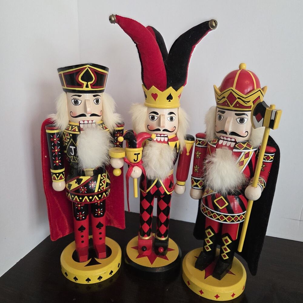 Michael Wolfe Nutcracker Village Playing Card Set Jack Jester King Diamonds 3pc